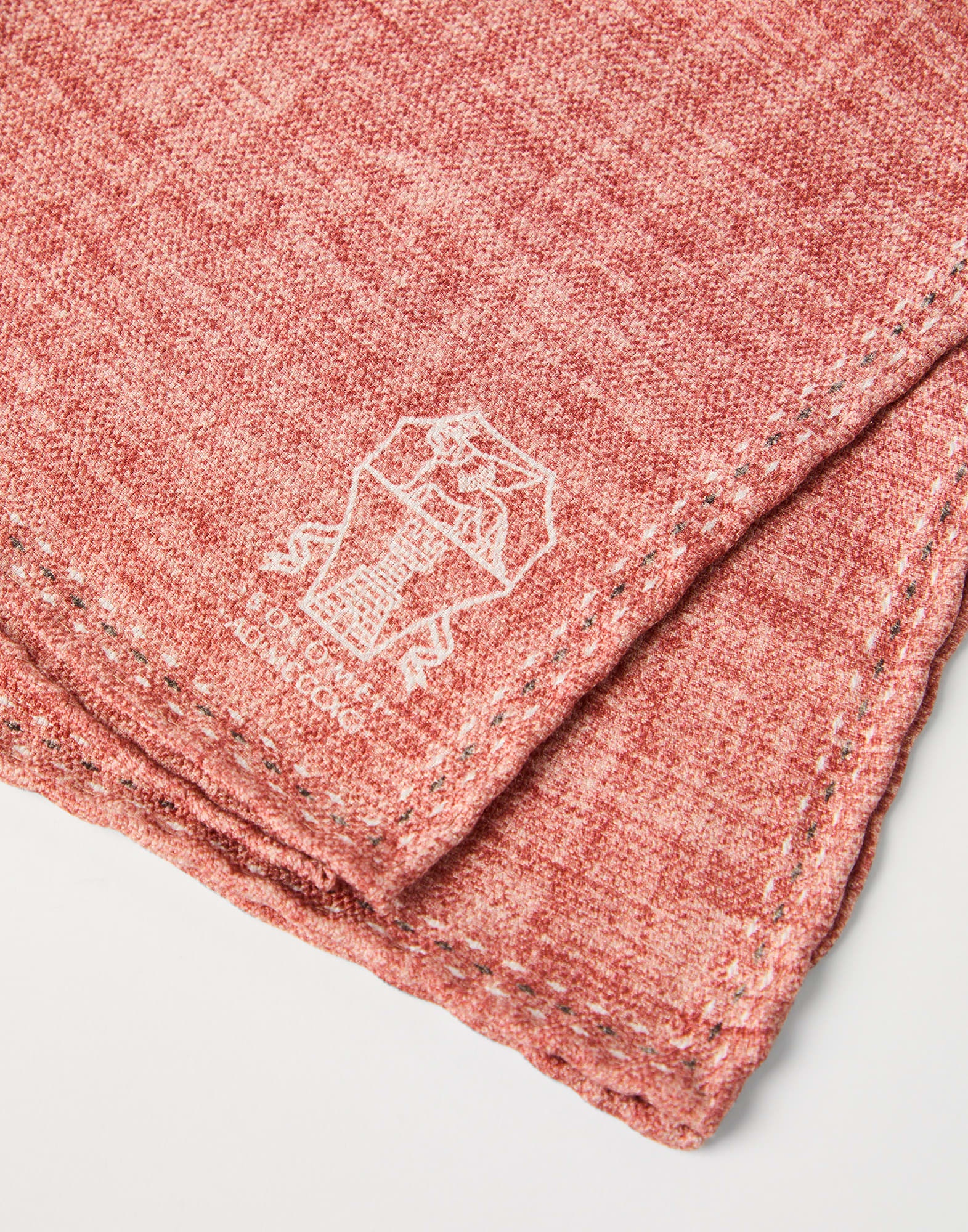Silk pocket square with printed logo - 2