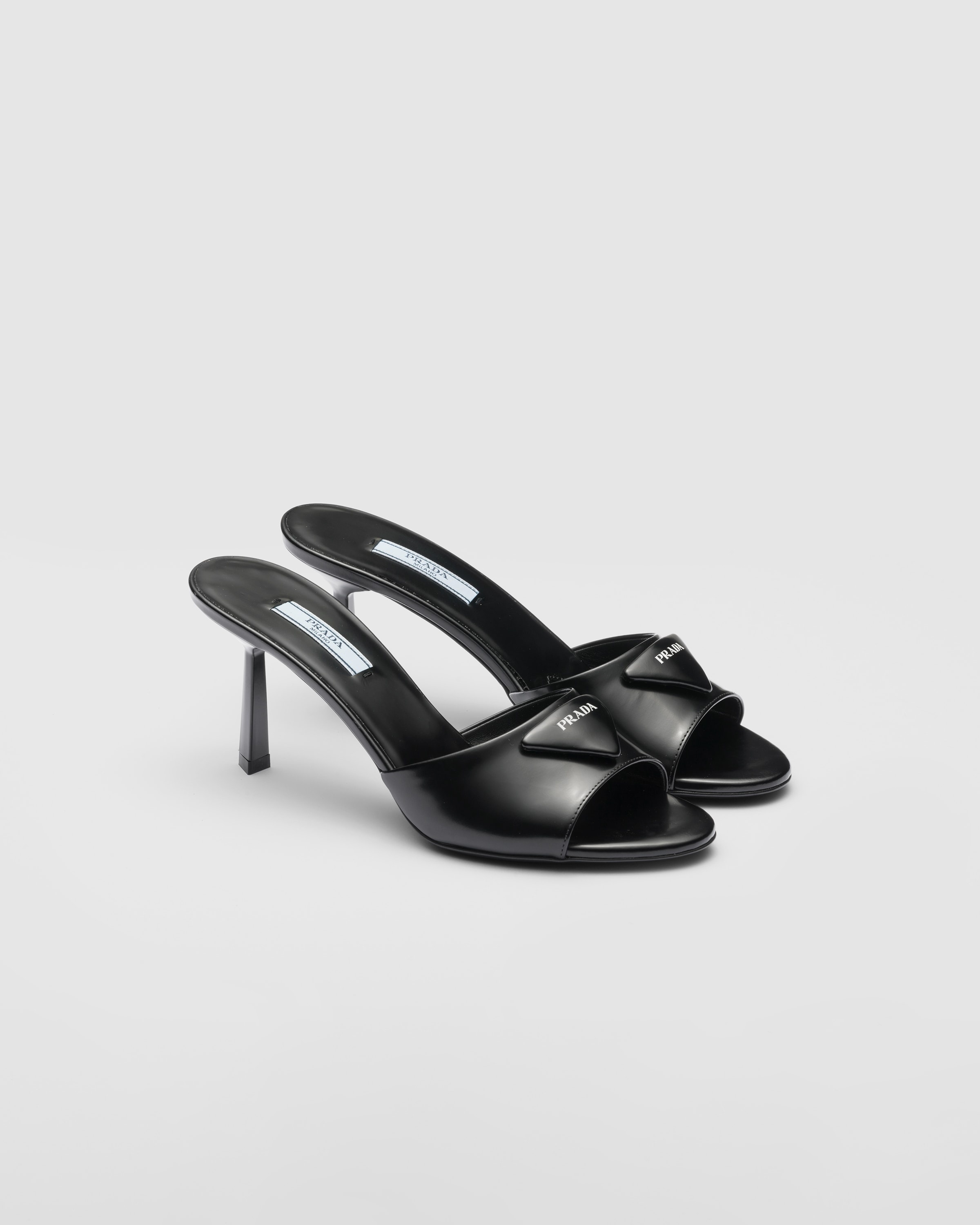 Brushed leather sandals - 1