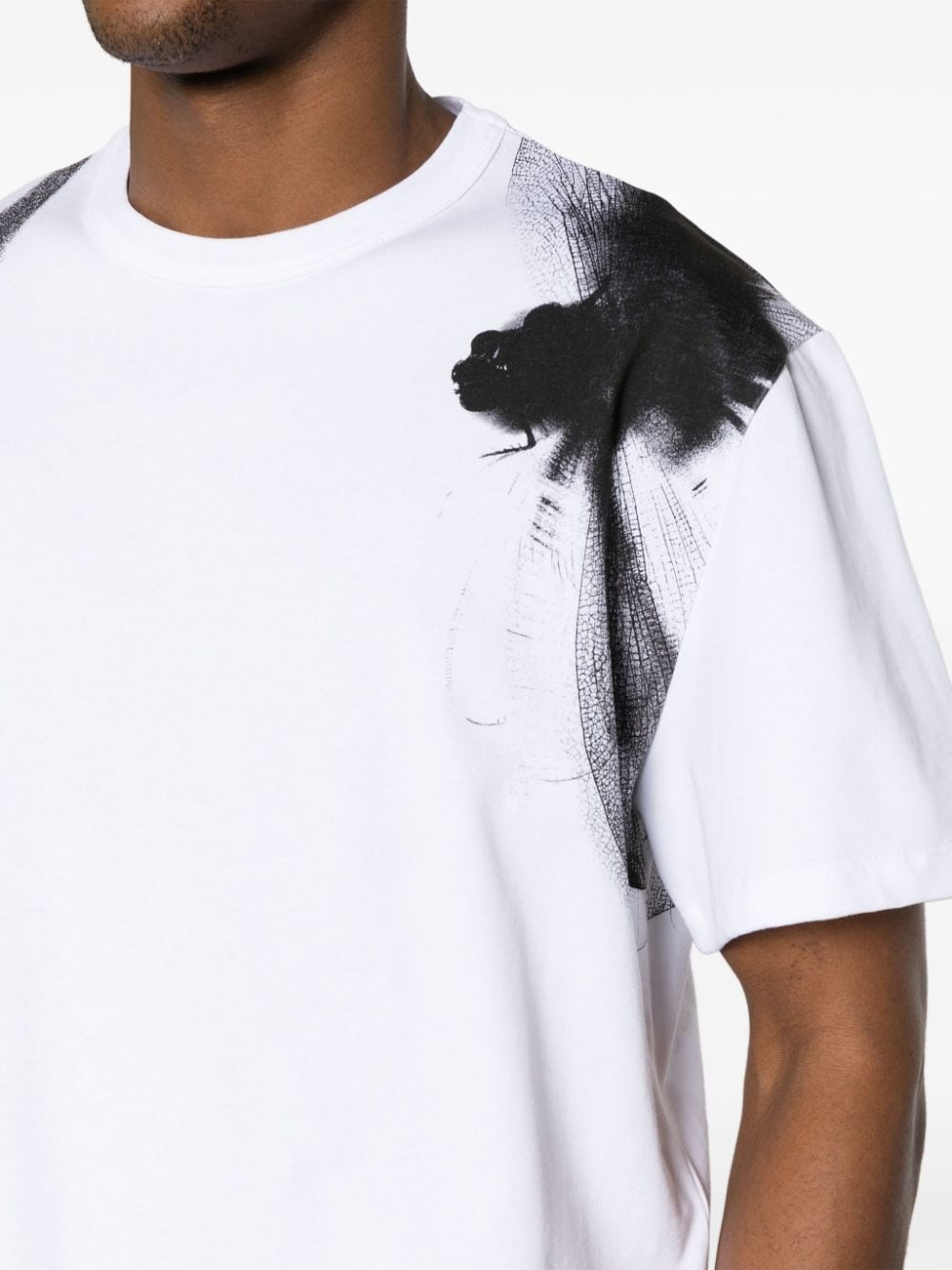 Dragonfly-print cotton T-shirt - 5