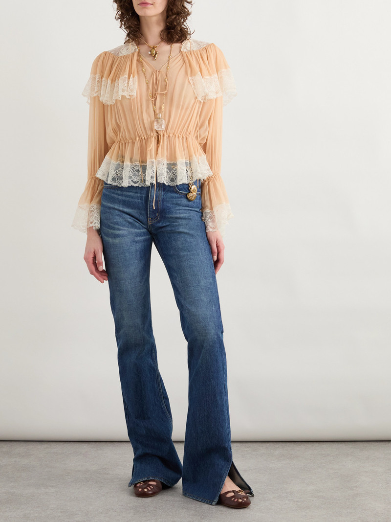 Chloé Tiered Organic Silk-mousseline Blouse outlook