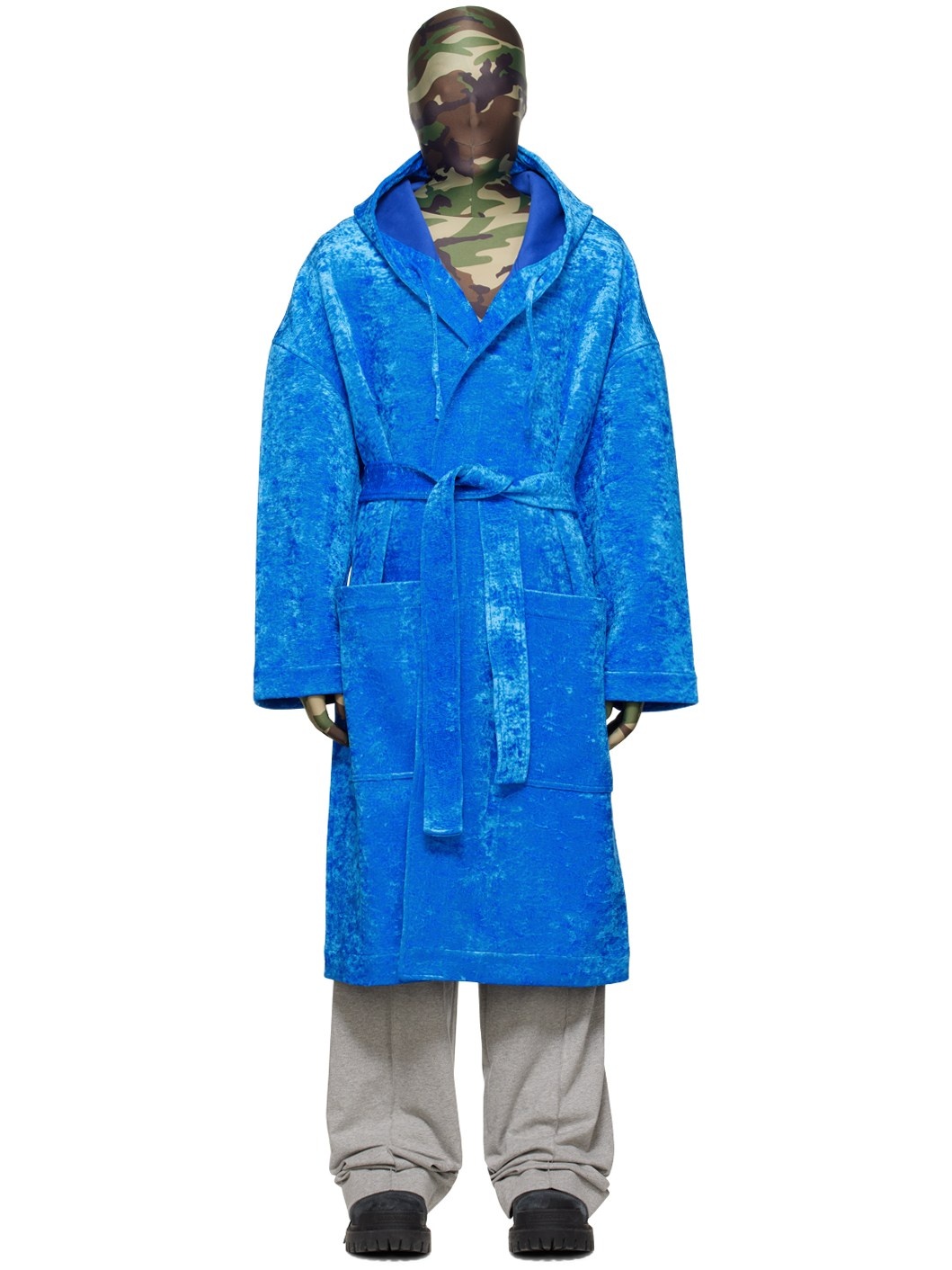 Blue Bathrobe Coat - 1