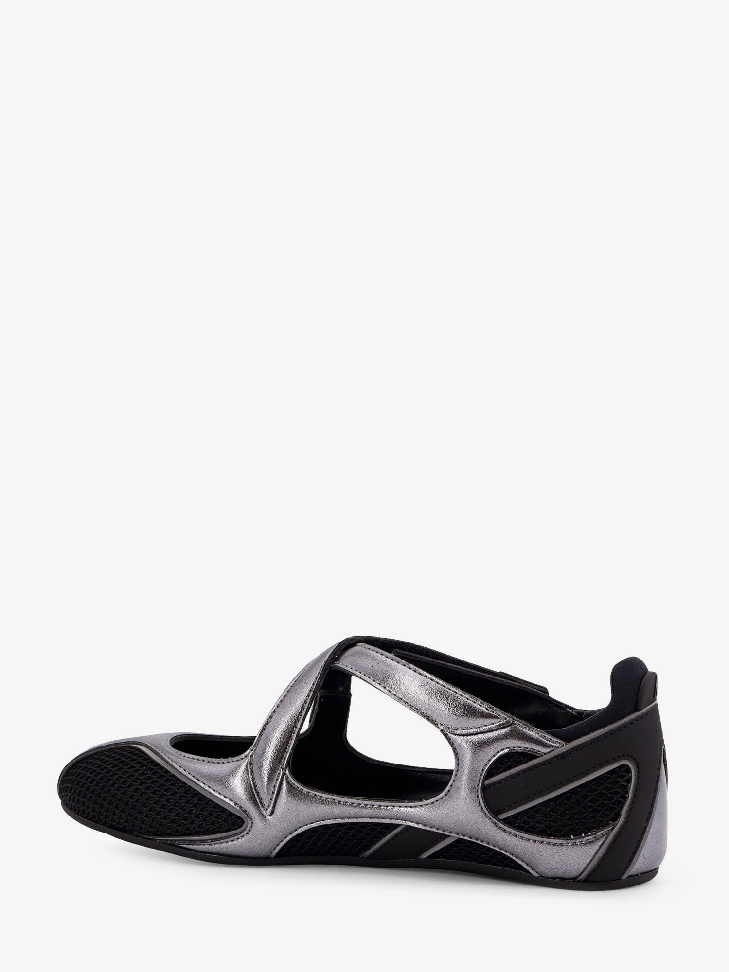 FLOOR 01 MESH AND LEATHER BALLERINAS FLAT - 4