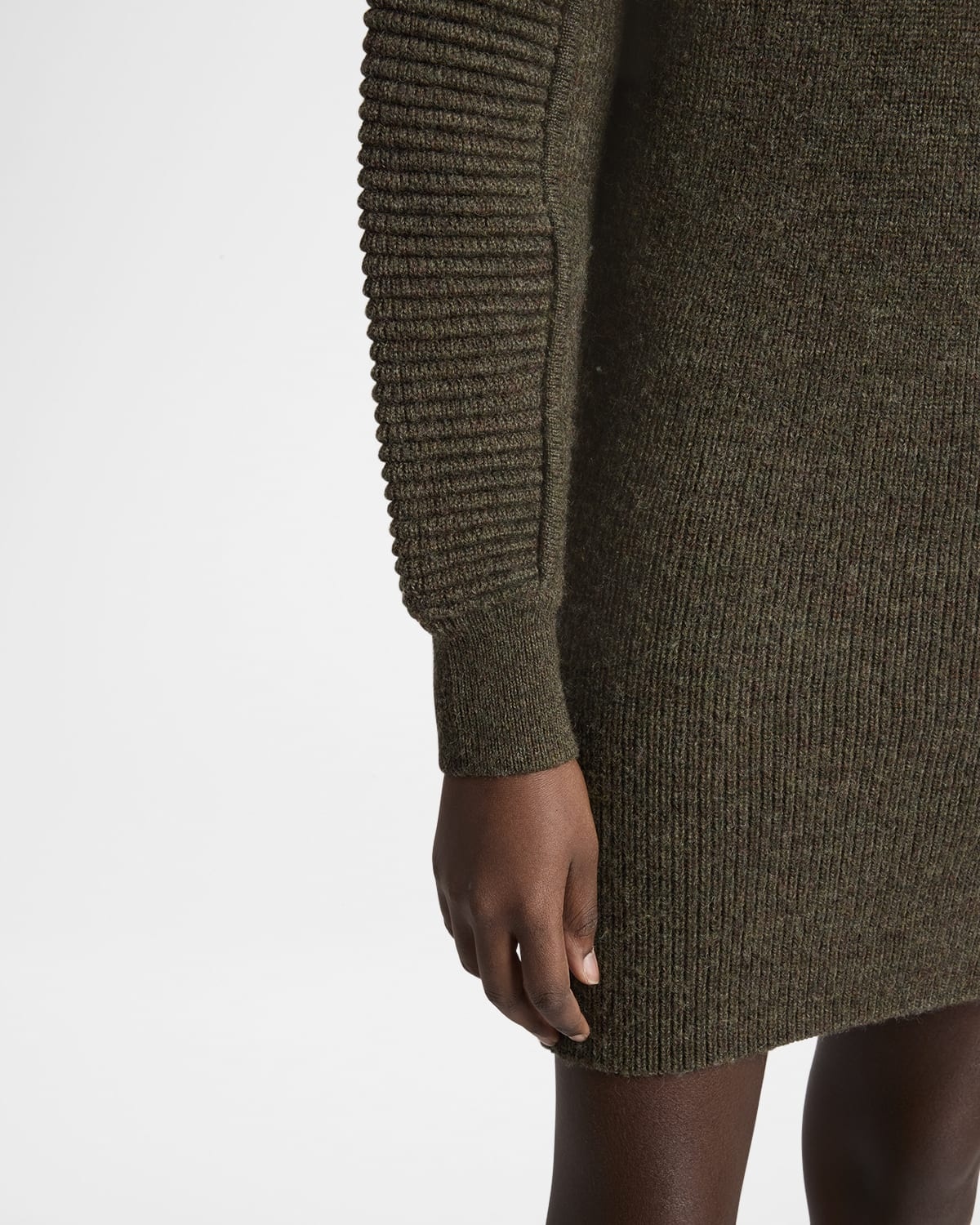 Isabel Marant Hilde Pleated-Knit Turtleneck Mini Sweater