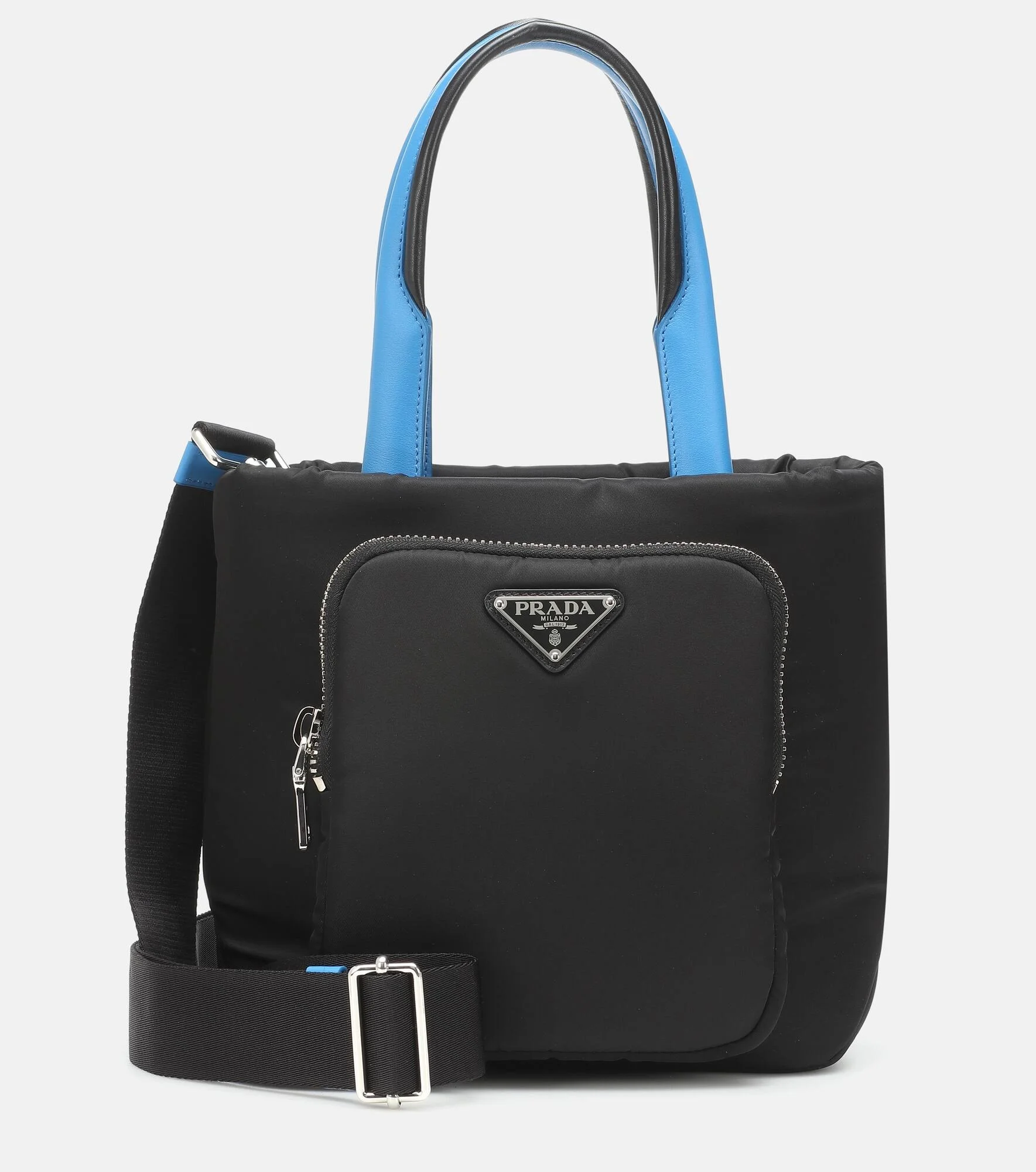 Leather-trimmed nylon tote - 1