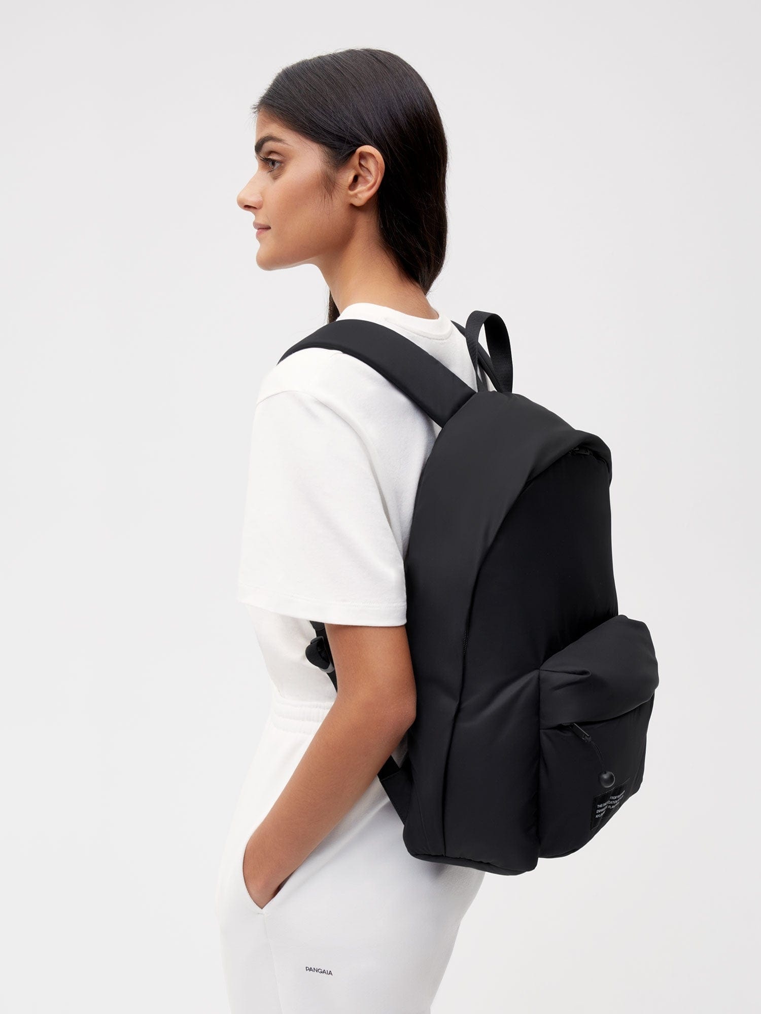 Nylon Padded Backpack - Black - 2