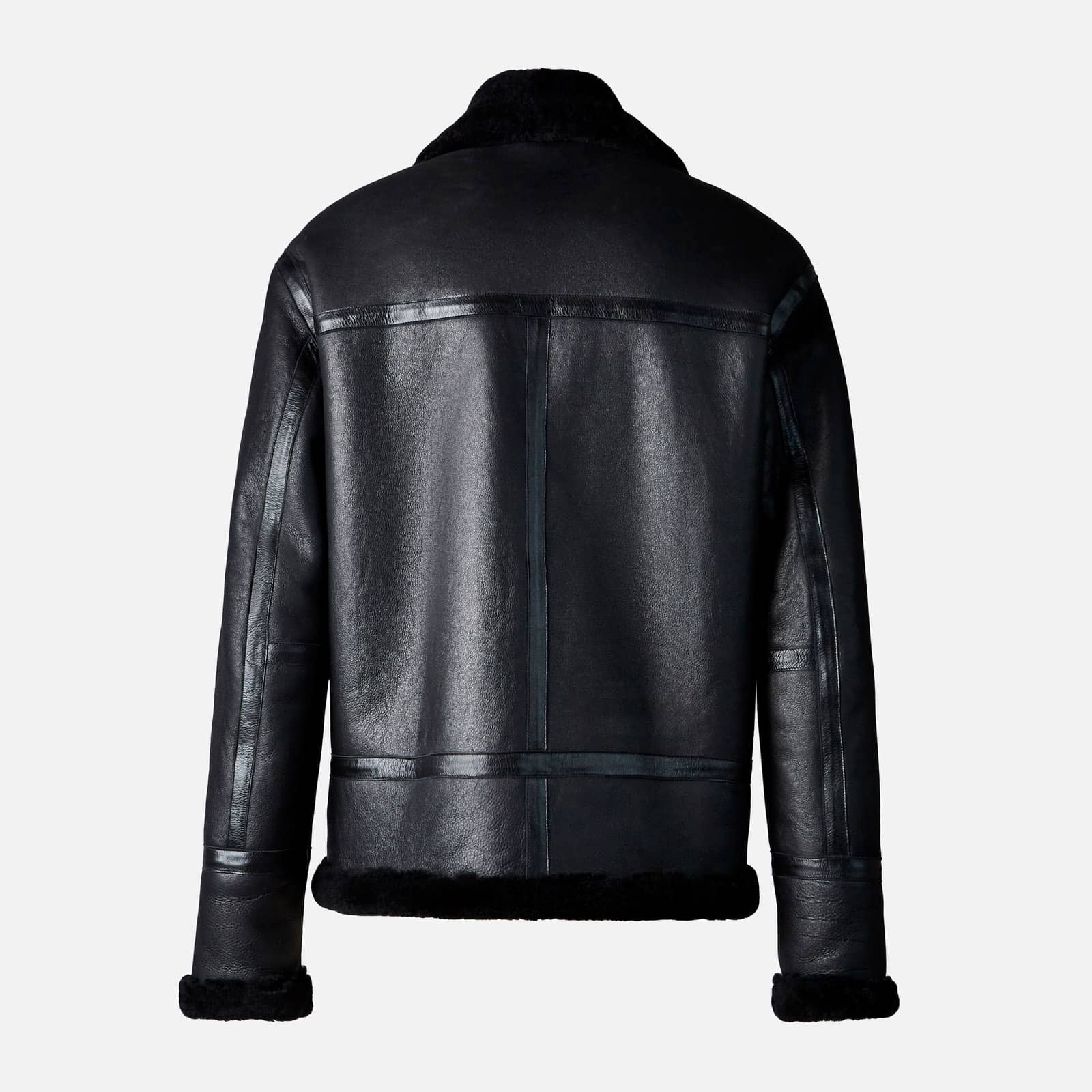 Aviator Jacket in Shearling Black - 2