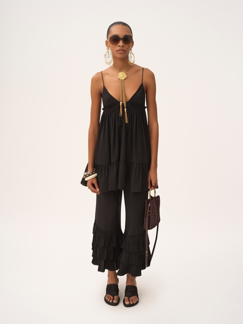 Chloé THIN-STRAP GATHERED MINI DRESS IN CRÊPE DE CHINE outlook