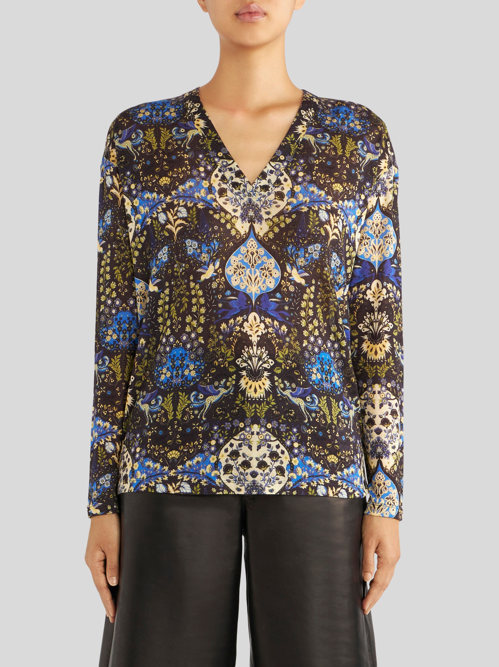 JERSEY JUMPER WITH ORNAMENTAL PRINT - 2