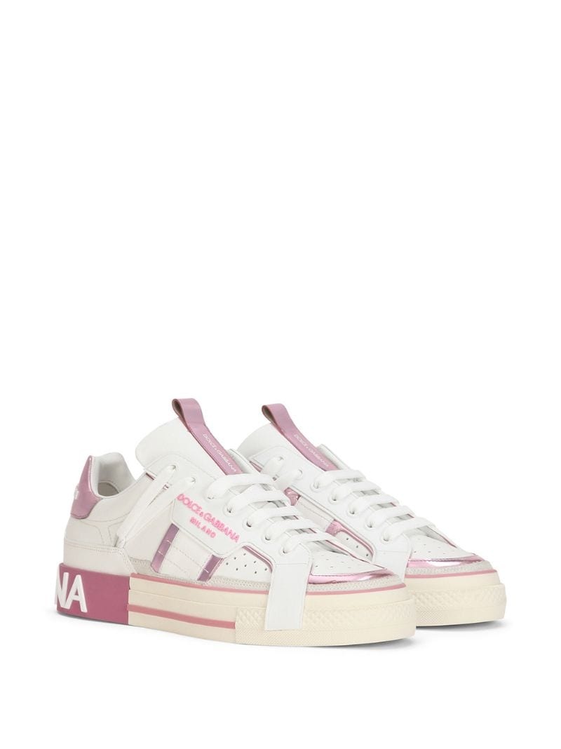 logo-stripe low-top sneakers - 2