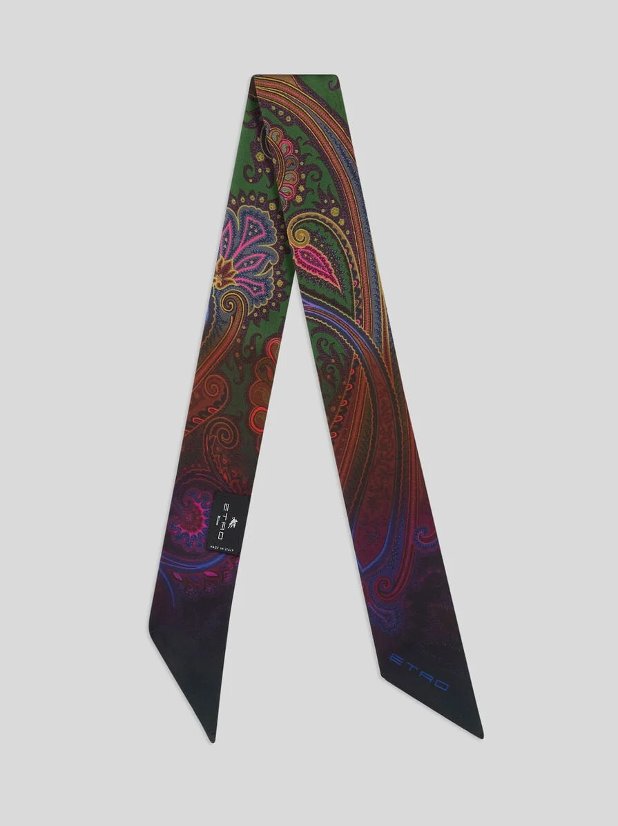 SILK TWILL PAISLEYINA WITH DEGRADÉ MOTIF - 1