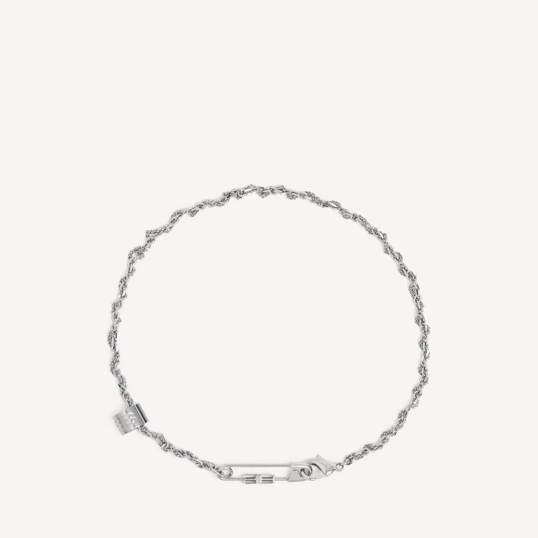 Men's Diy Pin Necklace in Silver - 1