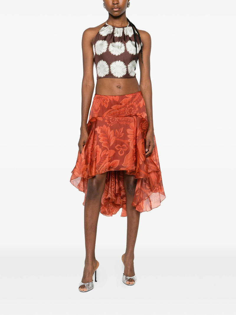 Etro Floral-print Ruffled Skirt 4