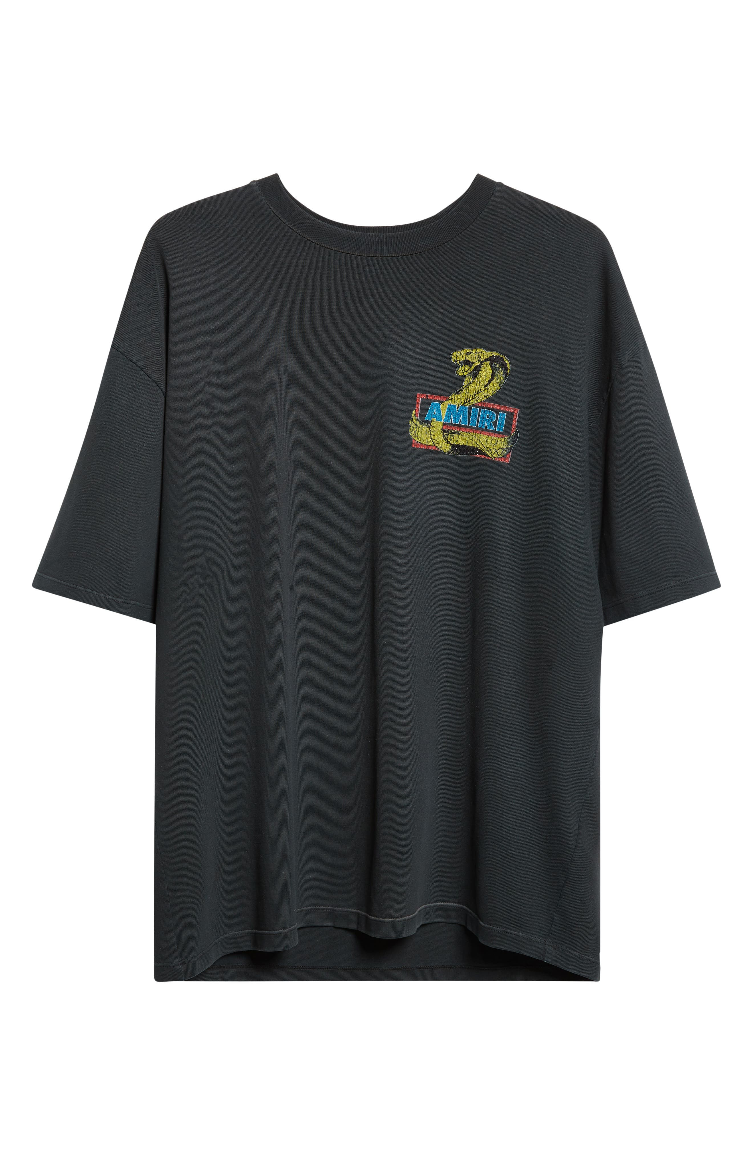 AMIRI Crystal Cobra Oversize Graphic T-Shirt in Black at Nordstrom - 5