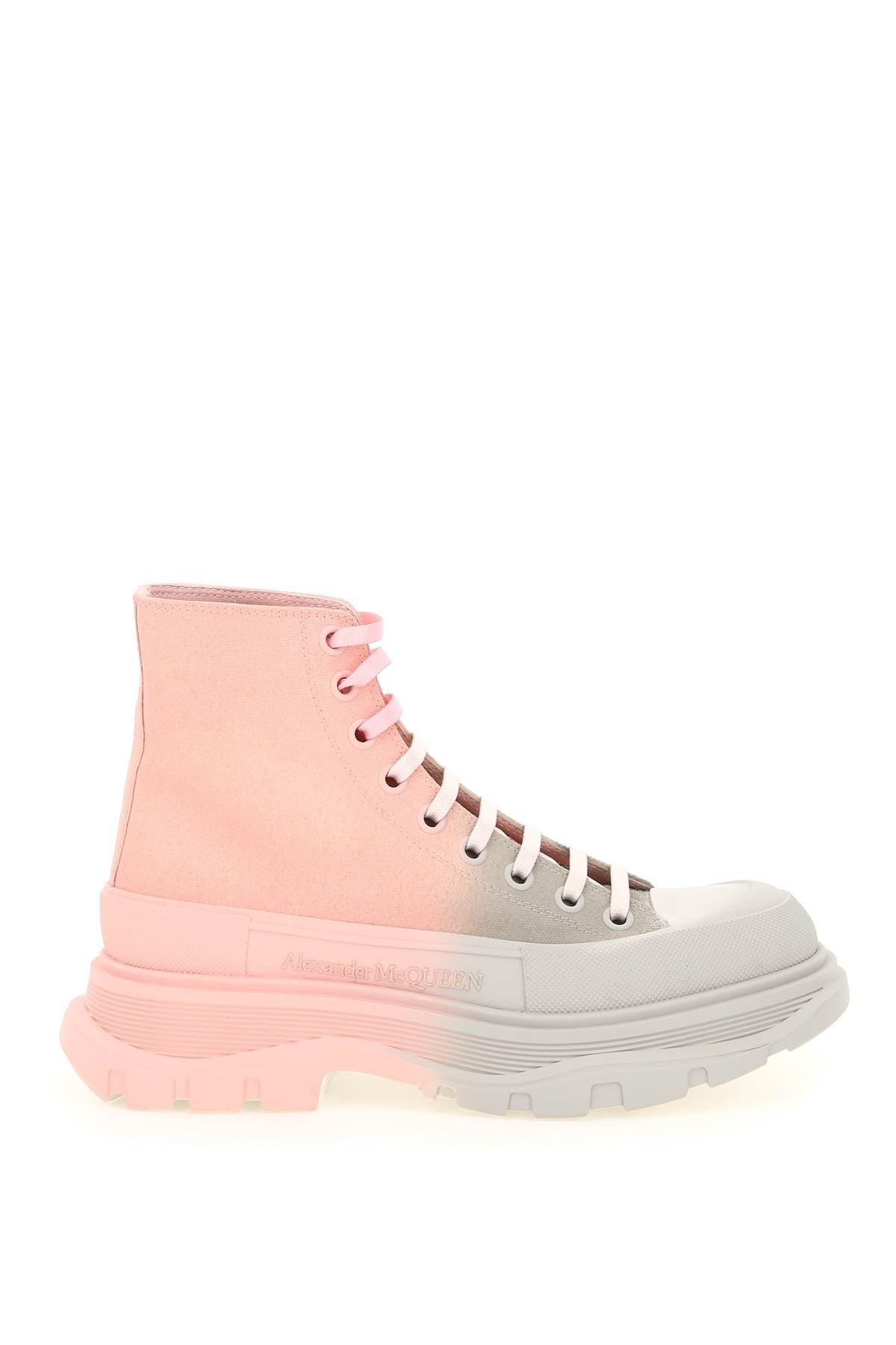 TWO-TONE TREAD SLICK HI-TOP SNEAKERS - 1