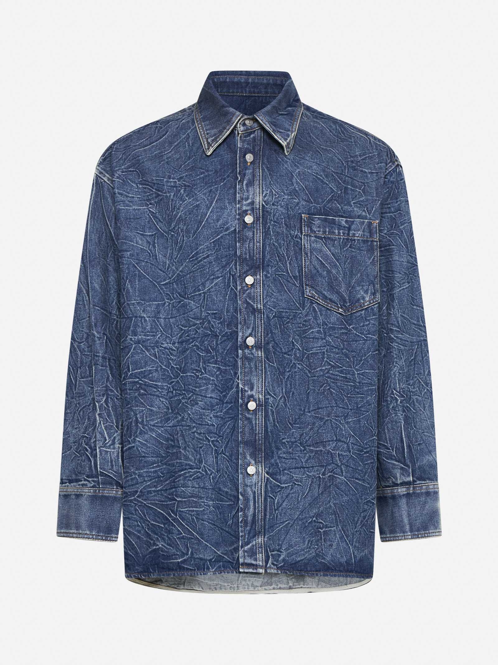 トップス MM6 Maison Margiela Cutoff Denim Top MM6 Maison Margiela - Denim shirt MM6 Maison Margiela