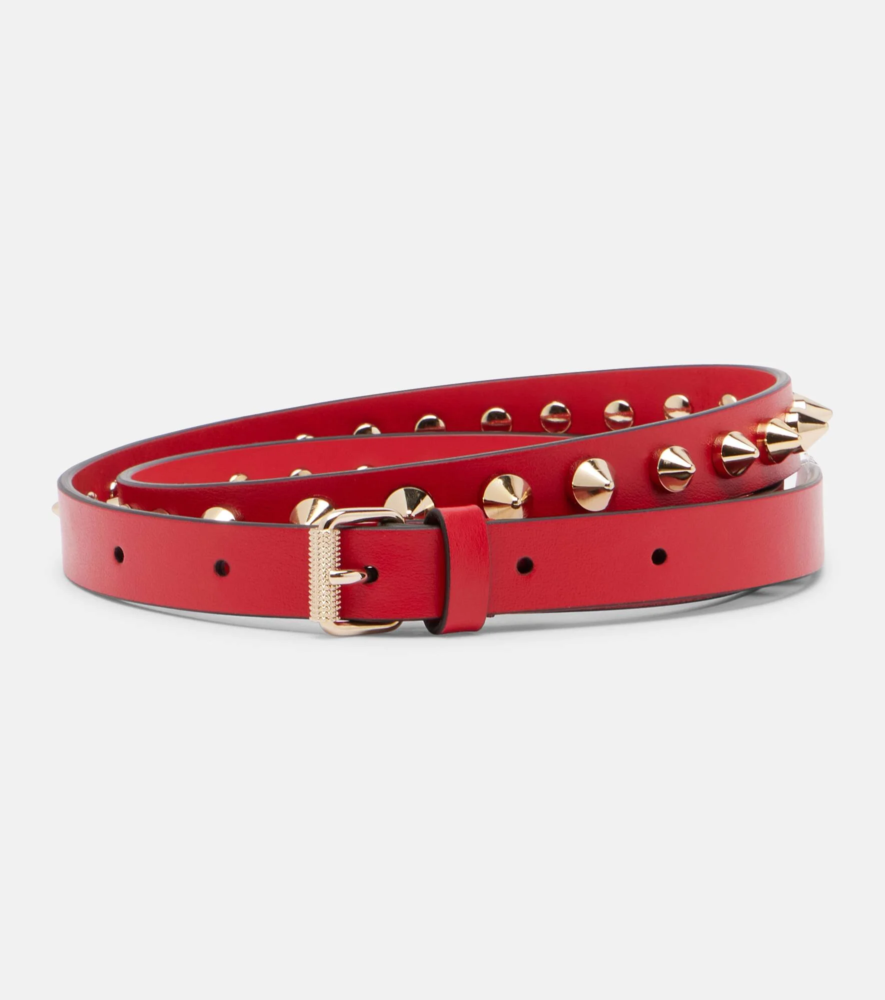 Loubispikes leather belt - 1