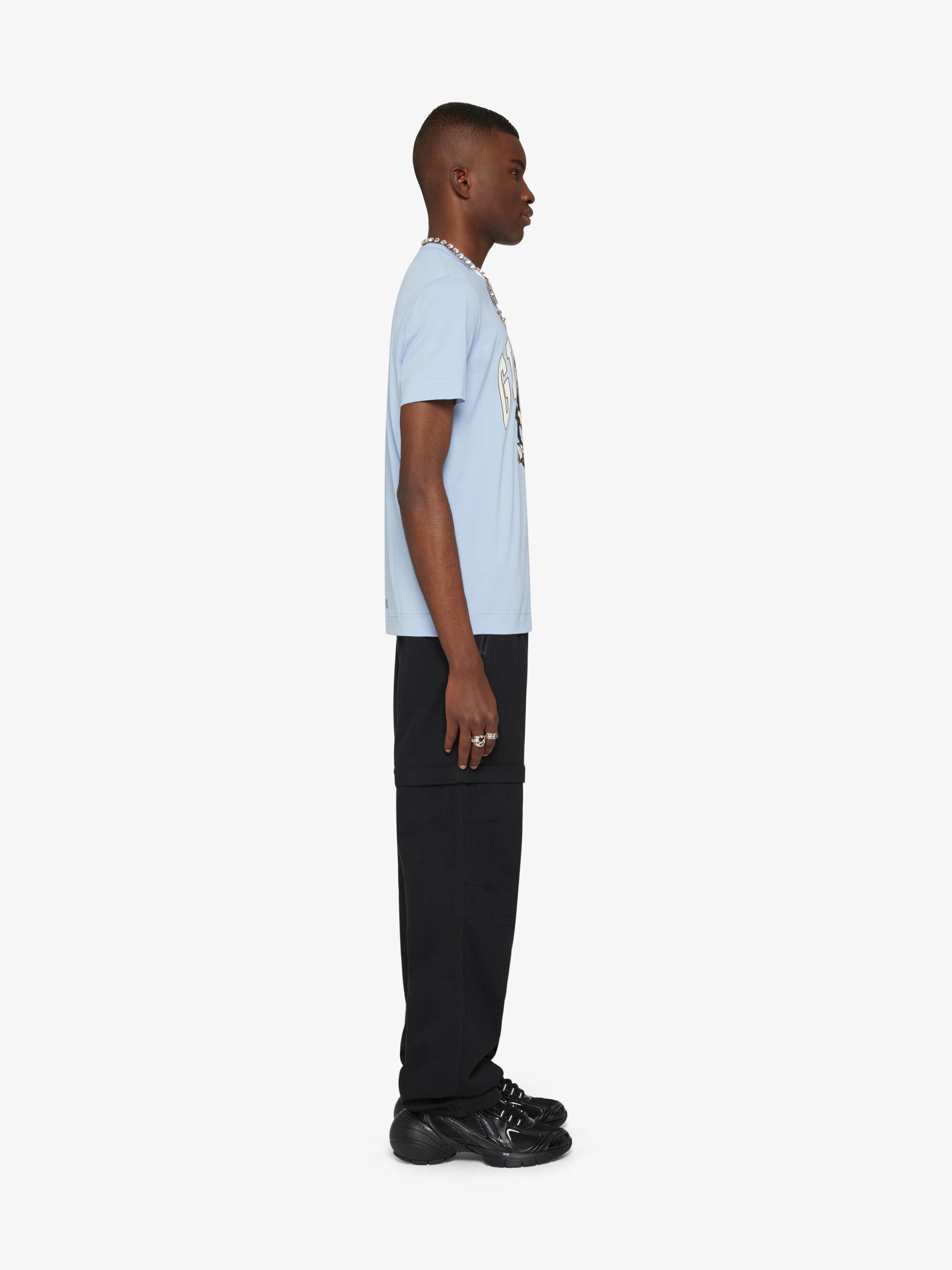 SLIM FIT T-SHIRT IN COTTON WITH GIVENCHY EAGLE PRINT - 3
