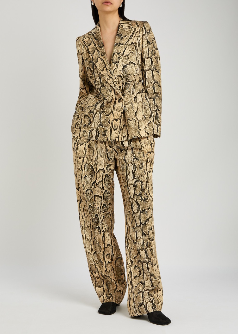 Dries Van Noten Beau Python-print Blazer - 4