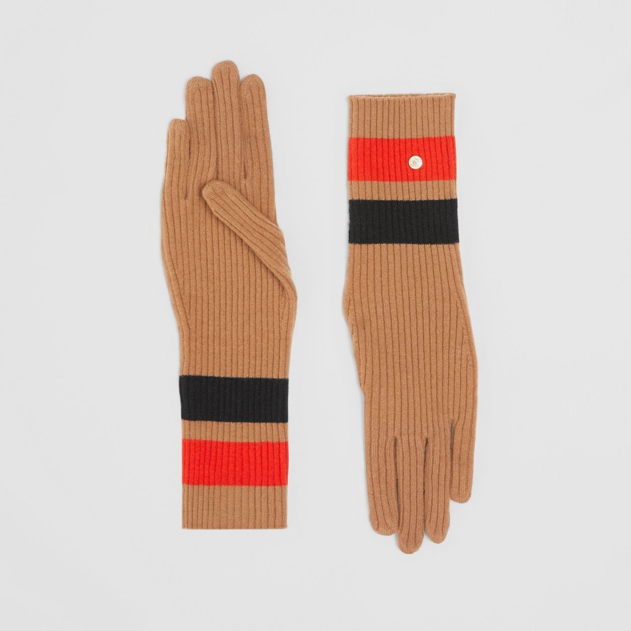 Monogram Motif Merino Wool Cashmere Gloves - 1