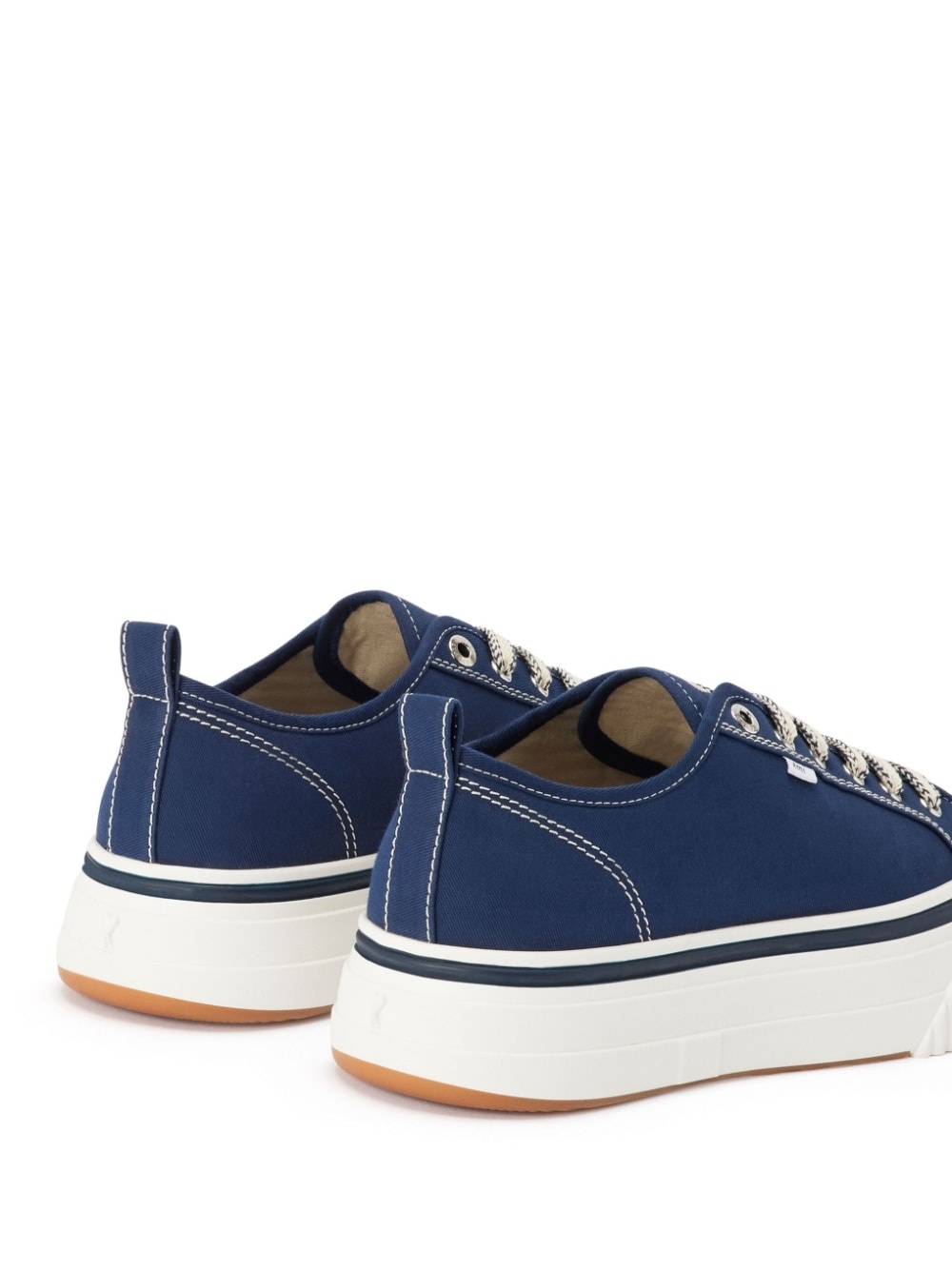 platform lace-up low-top sneakers - 4