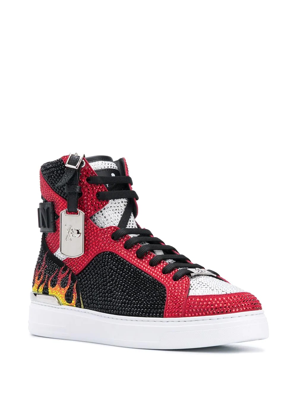 Money Beast crystal  flame sneakers - 2