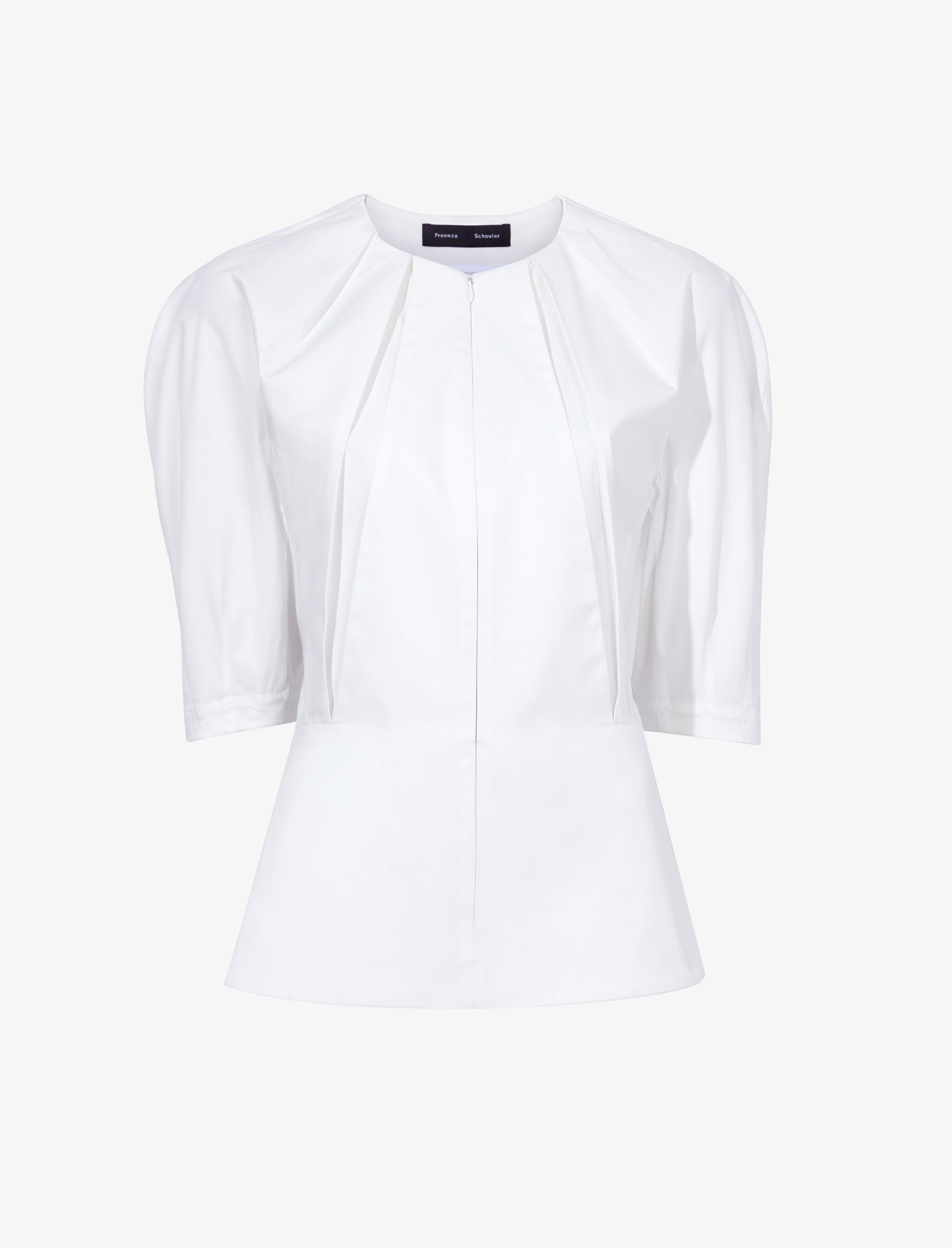 Proenza Schouler shirred-sleeve ruched top - White