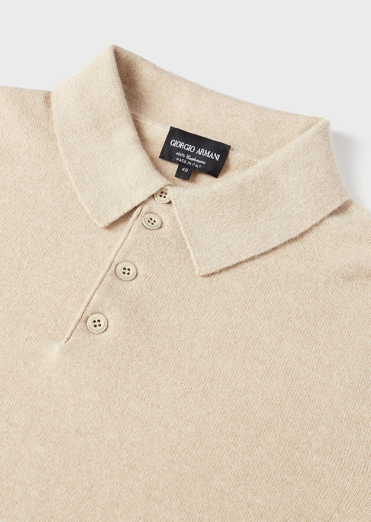 Long-sleeved, pure cashmere polo shirt - 4