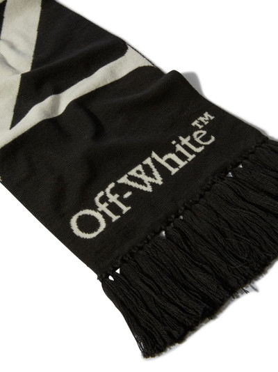 Off-White No Offence intarsia-logo scarf outlook