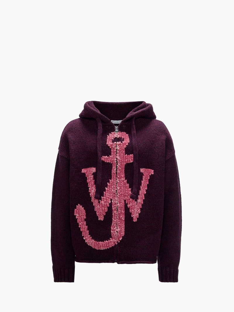 ANCHOR LOGO HOODIE WITH ZIP - 1