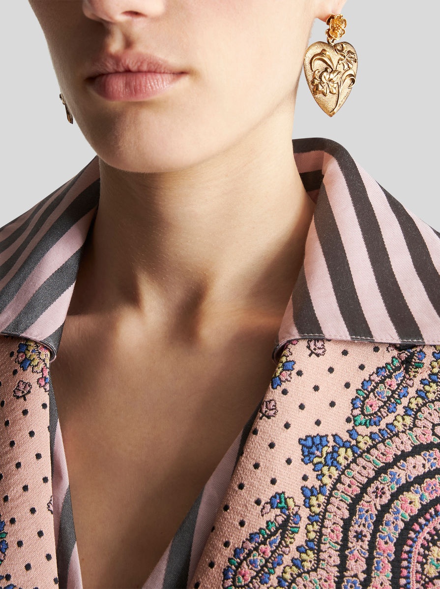 WORKED PENDANT EARRINGS - 2