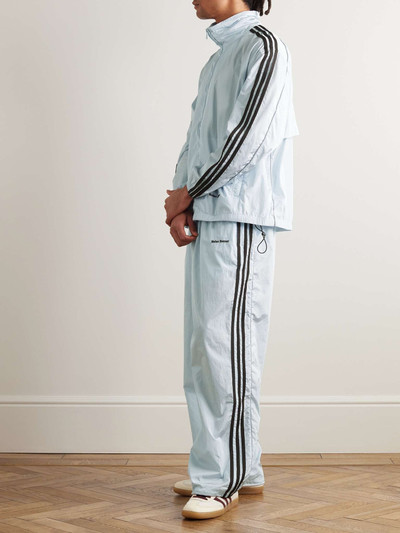 adidas Originals + Wales Bonner Striped Crochet-Trimmed Recycled-Shell Track Jacket outlook