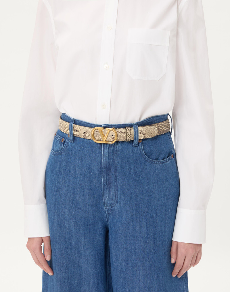 Valentino VLOGO SIGNATURE PYTHON BELT 30 MM outlook