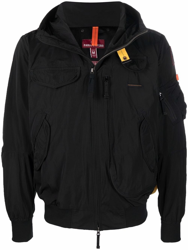 logo-patch hooded jacket 1