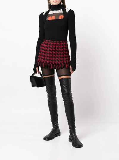 Monse houndstooth-pattern mini skirt outlook