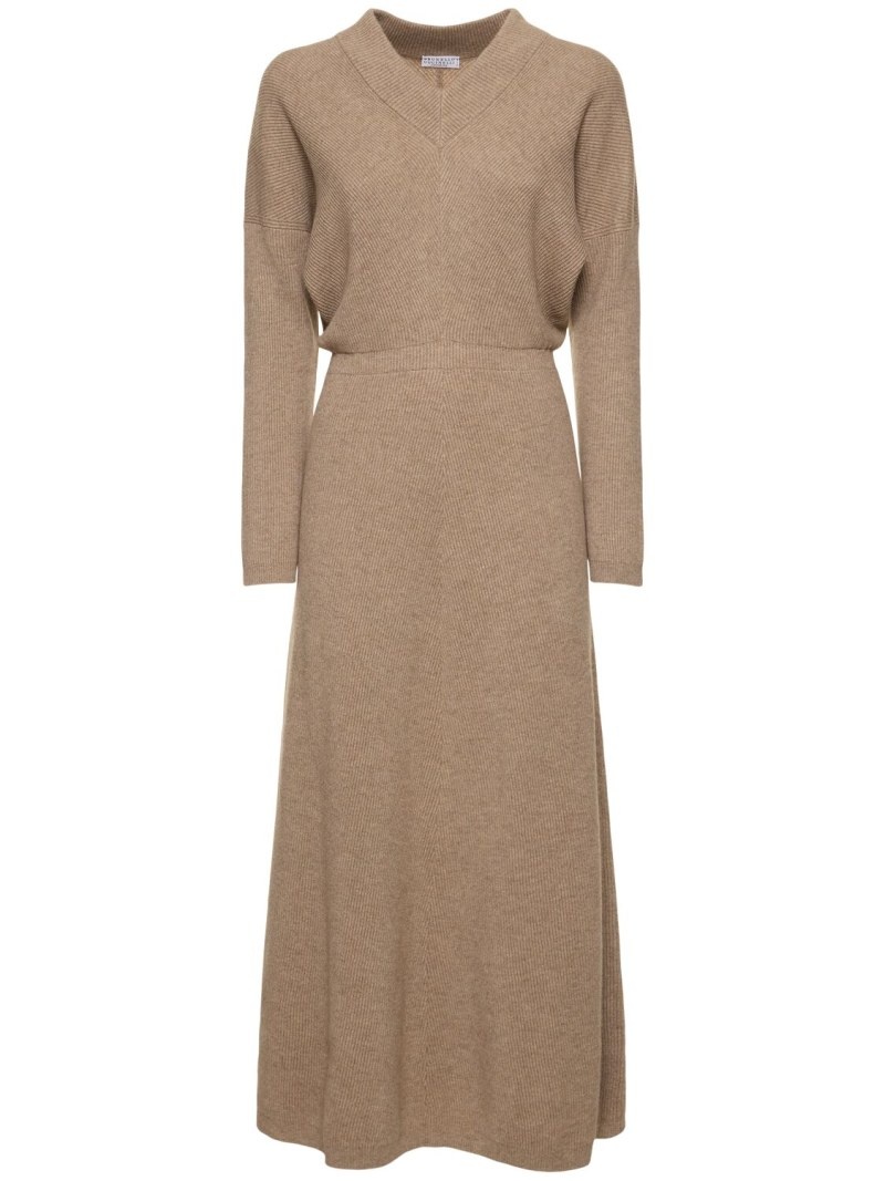 Cashmere knitted midi dress - 1