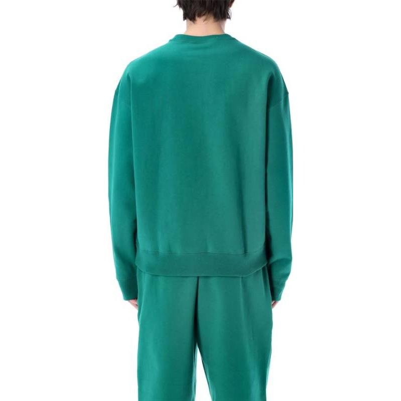 Men's Nike Embroidered Logo Solid Color Round Neck Long Sleeves Green CV0554-340 - 4