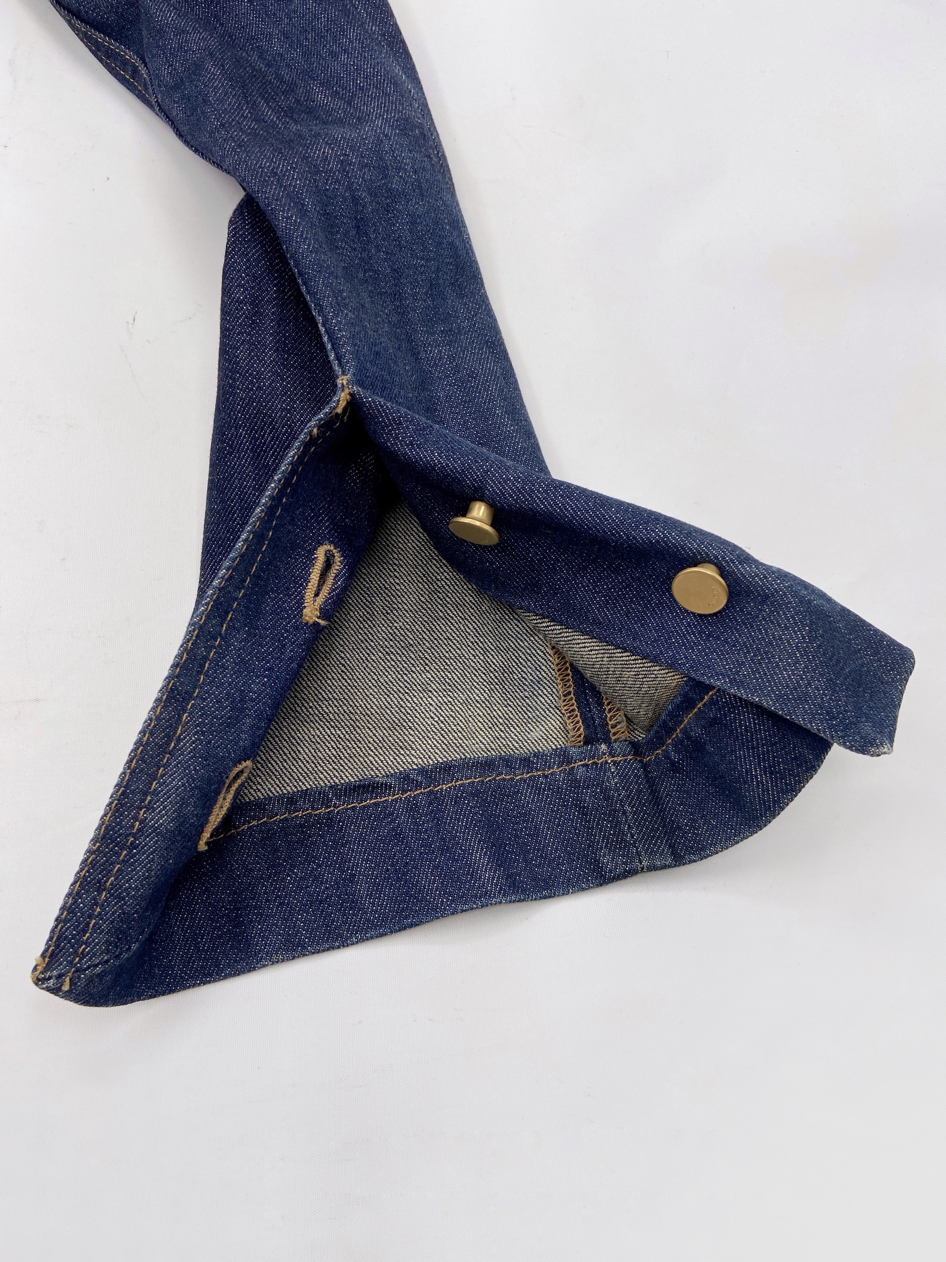 Gucci Fall 2003 Tom Ford Blue Denim Military Blazer Jacket 40 - 7