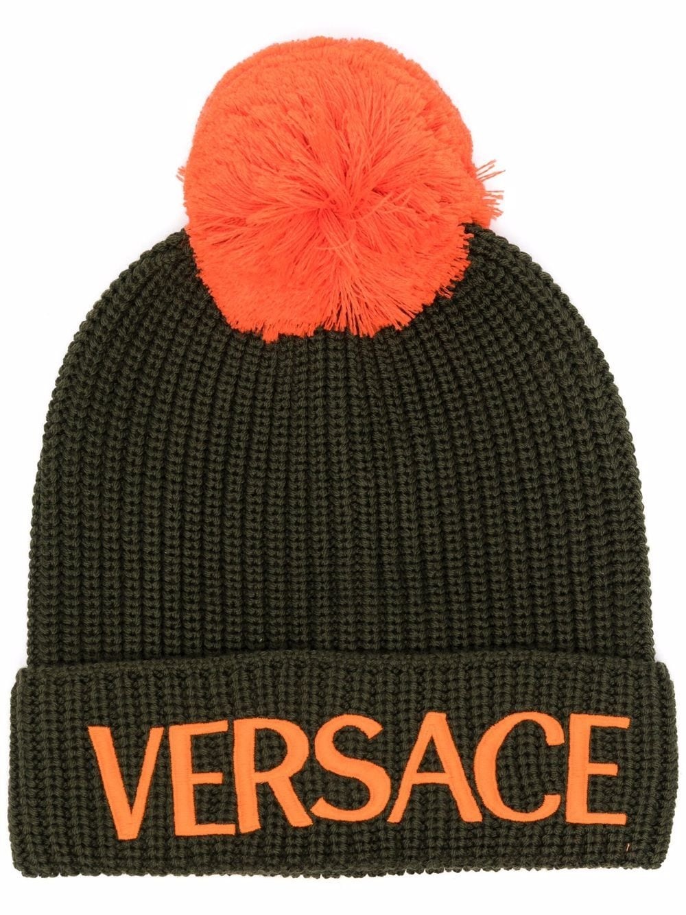 logo-print knitted beanie - 1