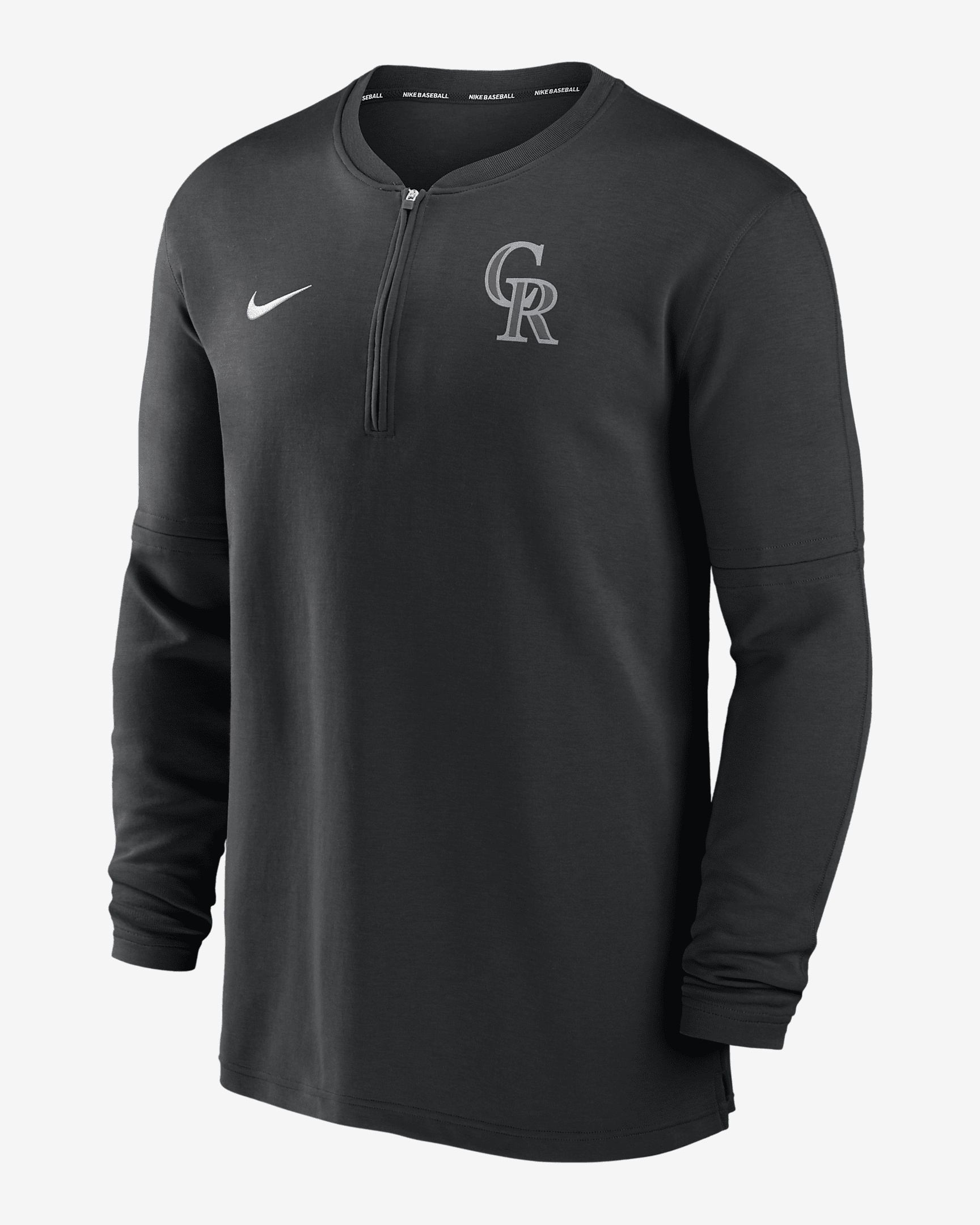 Colorado Rockies Authentic Collection Game Time Nike Men's Dri-FIT MLB 1/2-Zip Long-Sleeve Top - 1