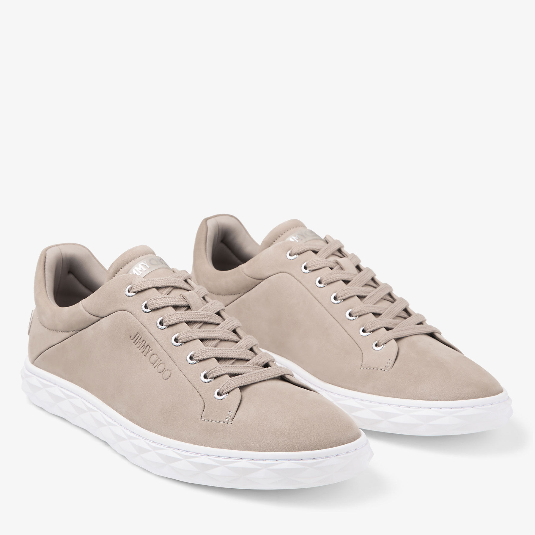 Diamond Light/M II
Taupe Nubuck Leather Trainers - 2