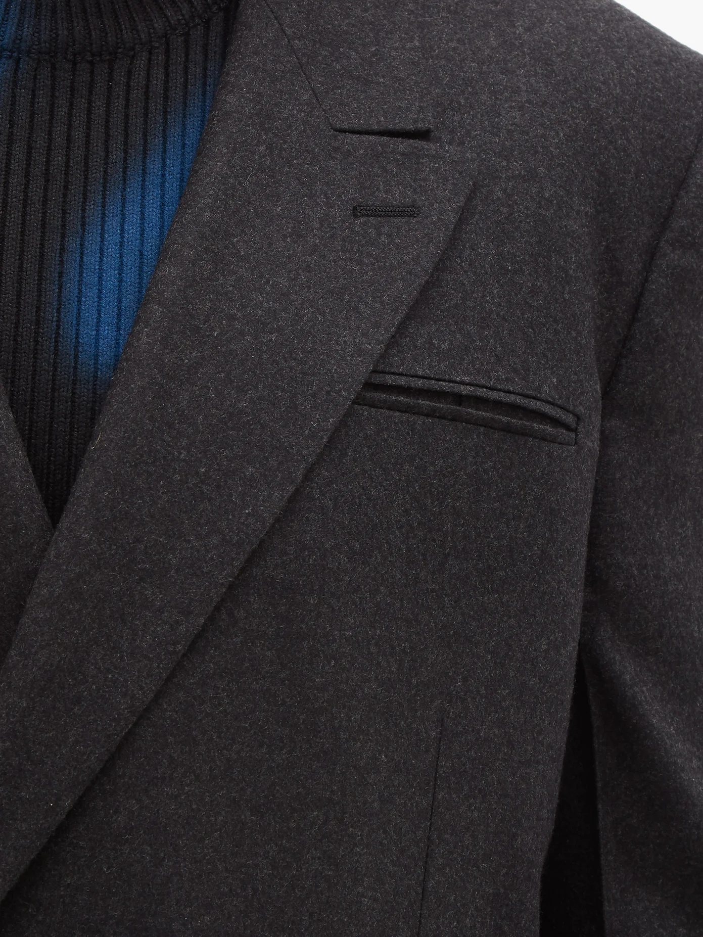 Wool-gabardine double-breasted suit jacket - 4