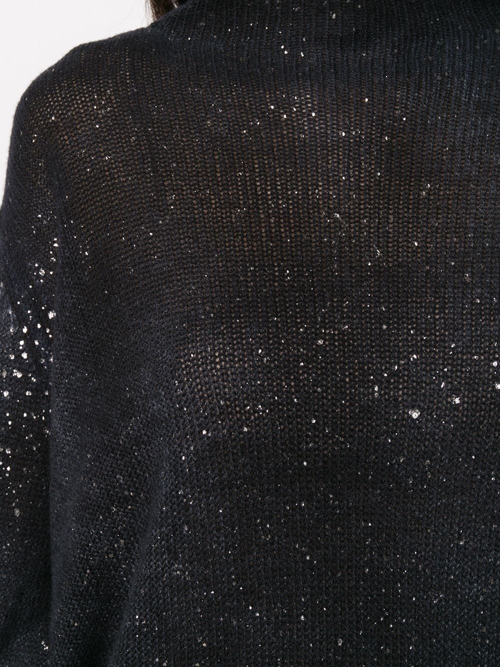 glitter high-neck jumper - 5