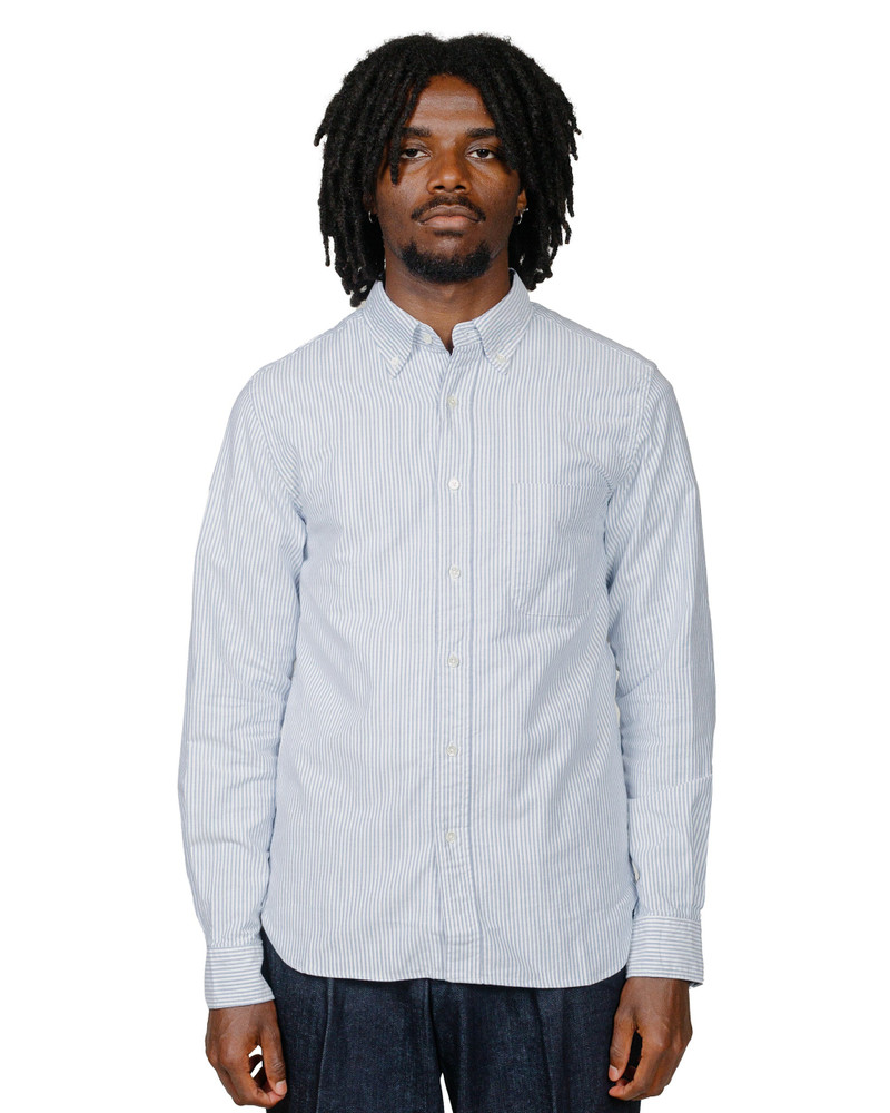 BEAMS PLUS B.D. Oxford Candy Stripe Blue outlook