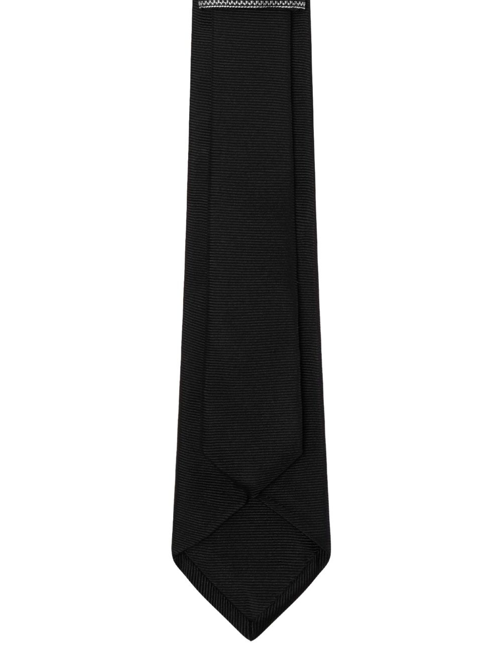 Medusa-embroidered tie - 2