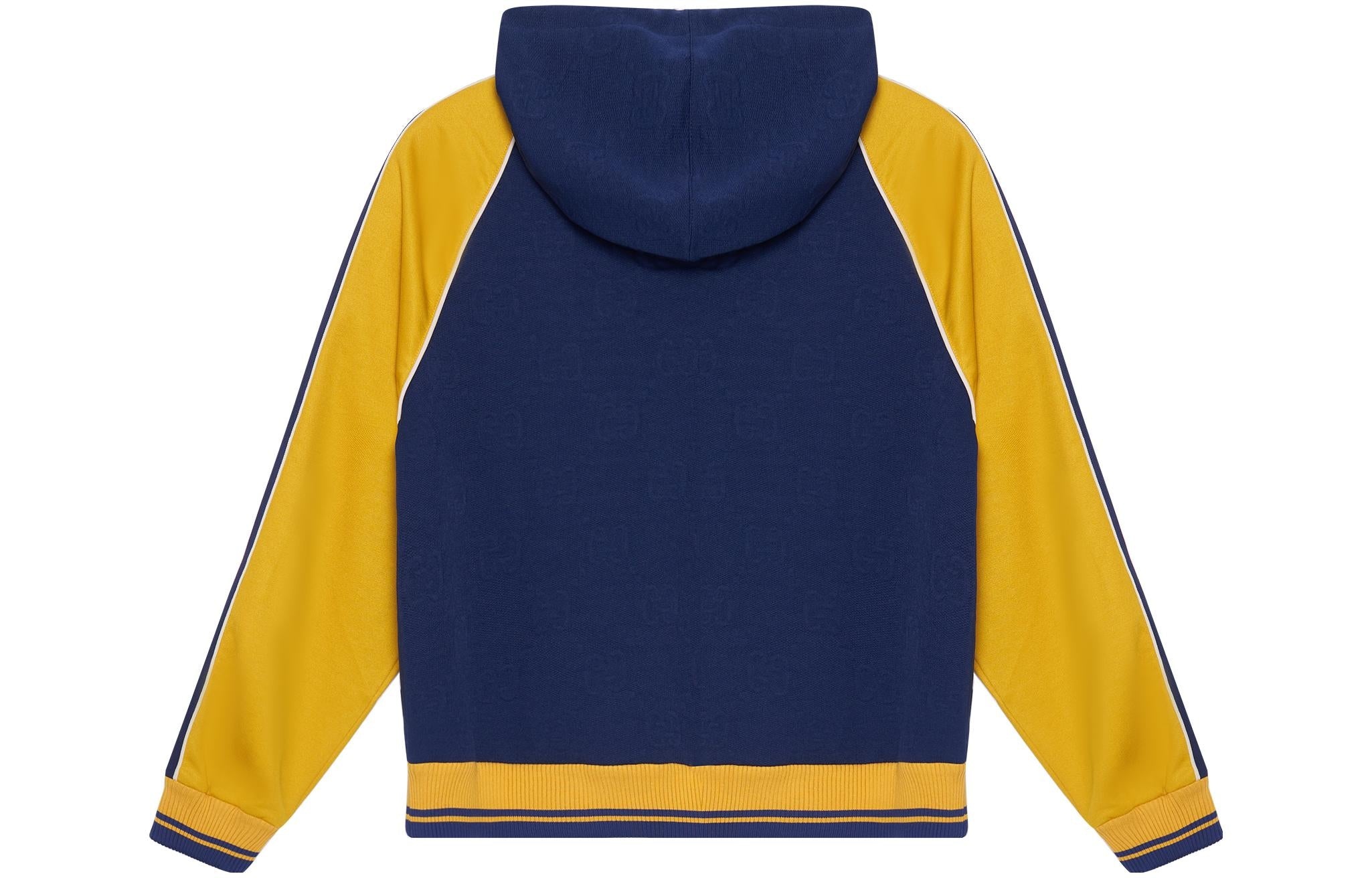 Gucci GG Jacquard Hooded Sweatshirt 'Blue Yellow' 676100-XJDVW-4462 - 2