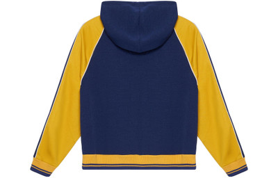 GUCCI Gucci GG Jacquard Hooded Sweatshirt 'Blue Yellow' 676100-XJDVW-4462 outlook