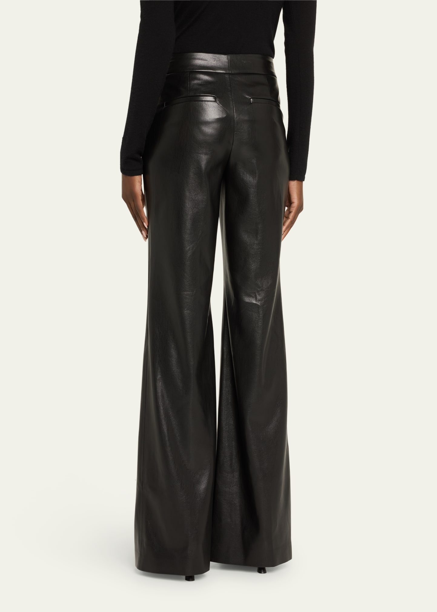Dylan Vegan Leather Wide-Leg Pants - 3