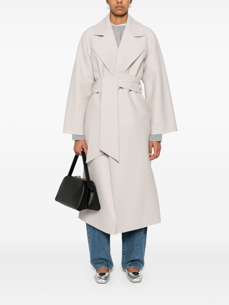 Harris Wharf London belted virgin wool coat outlook