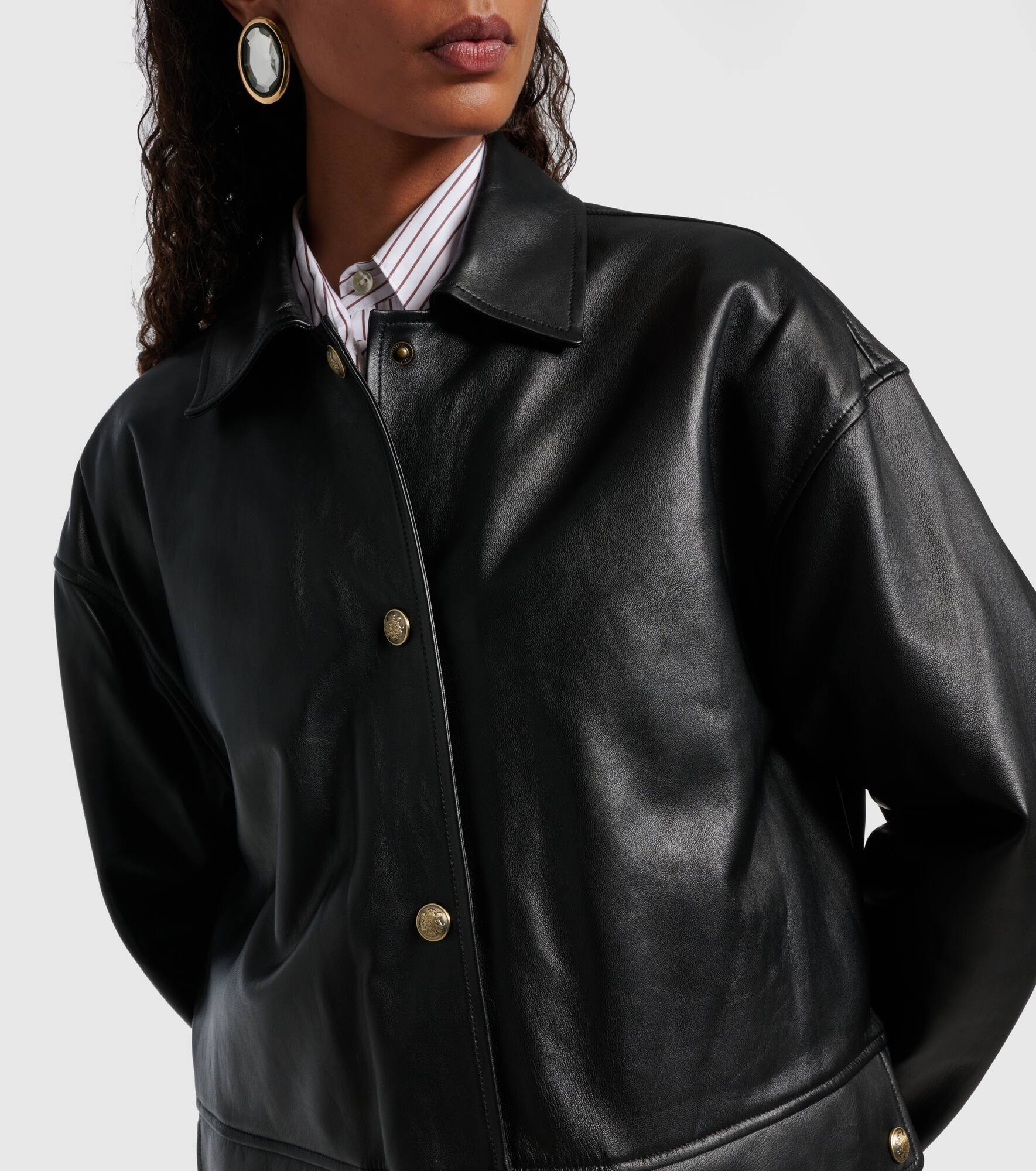 Cordel leather coat - 4