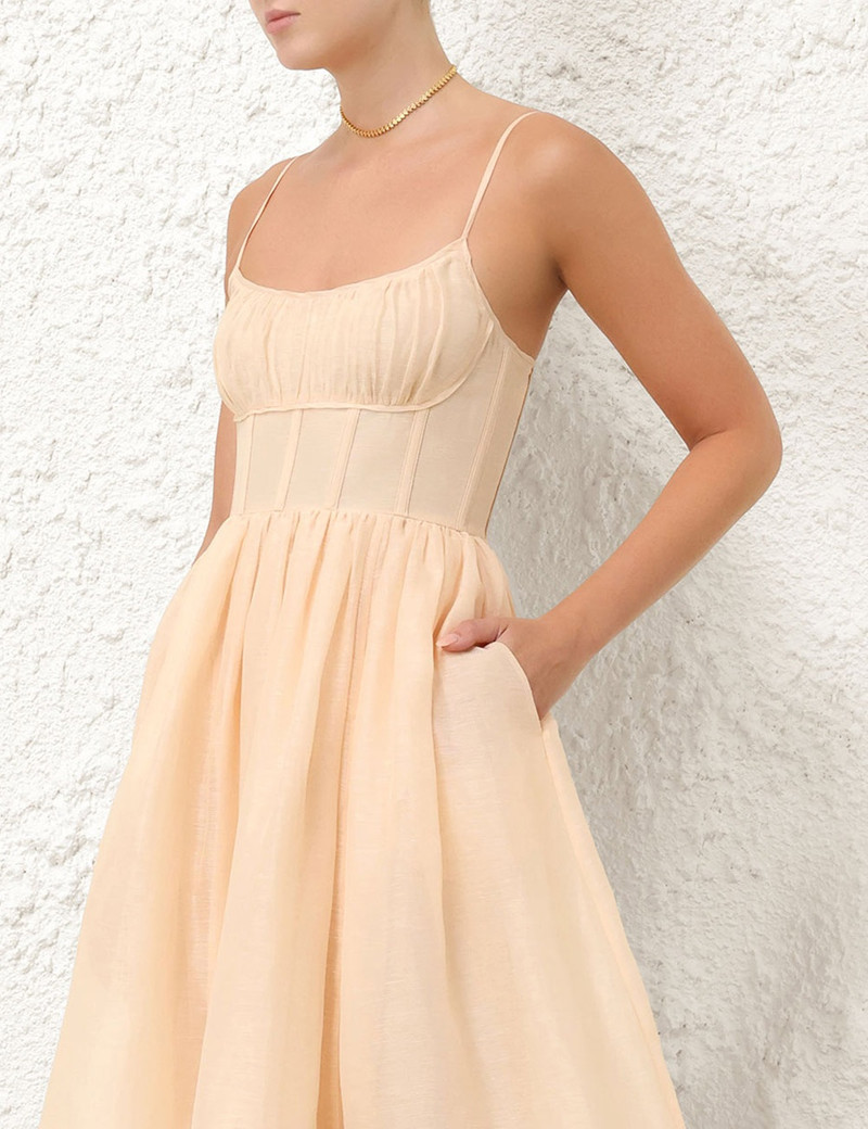 NATURA RUCHED MIDI DRESS 5